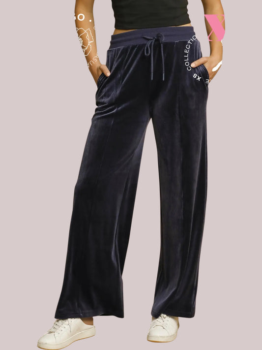 'Velvet Alley' Wide Leg Pants