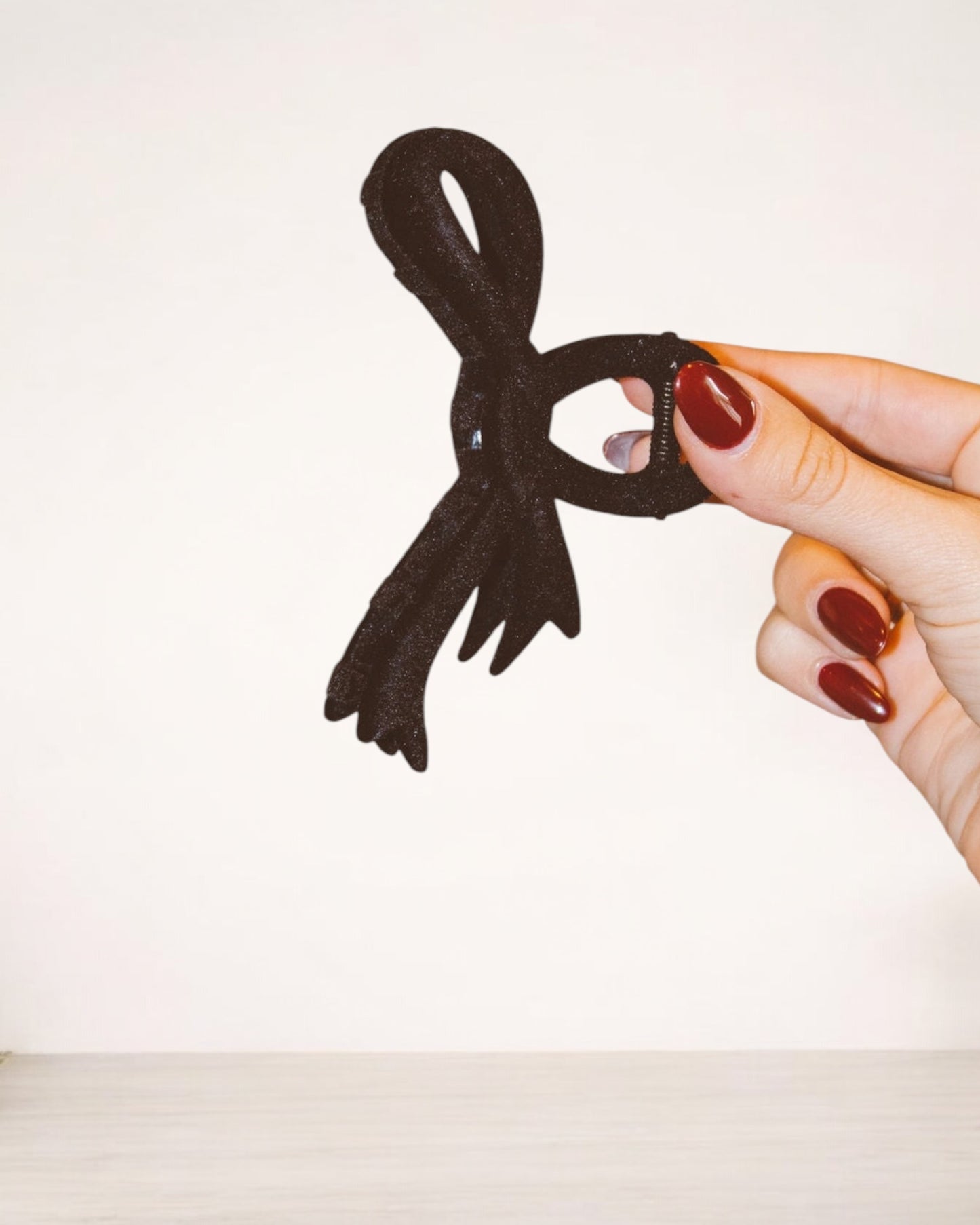 Velveteen Bow Claw Clip