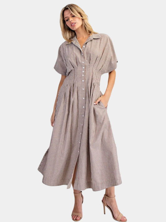 'Coco Stripe' Midi Dress