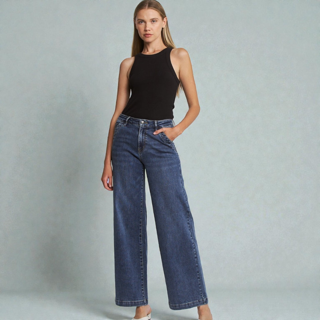 'Alder Street' Wide Leg Jeans