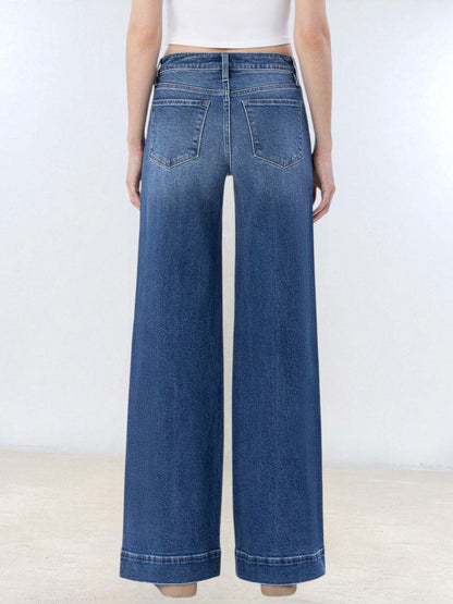 'Moon Bar' Wide Leg Jeans