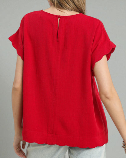 'Scallop Hem' Top - C5103