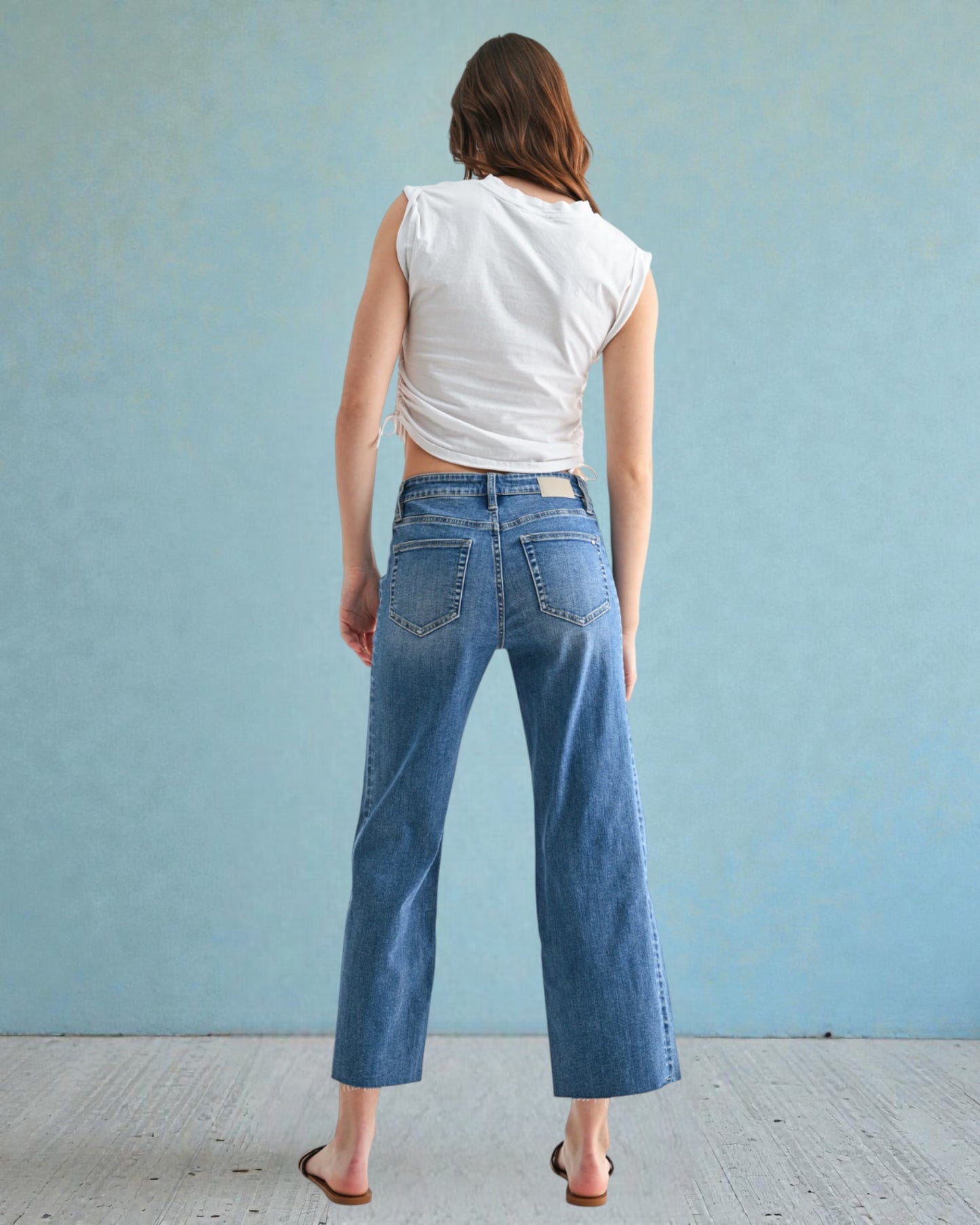 'Blue Chill' Mid-Rise Jeans