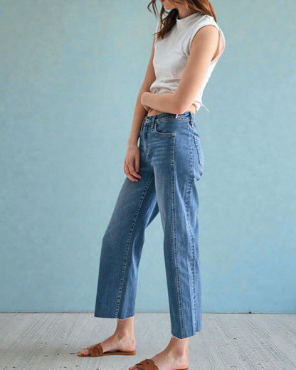'Blue Chill' Mid-Rise Jeans